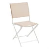 Chaise De Jardin AXANT Pliable - Aluminium Et Texaline - Lin / Blanc 1 Chaise De Jardin AXANT Pliable - Aluminium Et Texaline - Lin / Blanc -Salon De Jardin chaise de jardin axant pliable aluminium et texaline lin blanc
