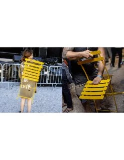 Chaise De Jardin Bistro Pliante En Métal Miel -Salon De Jardin chaise de jardin bistro pliante en metal miel 2