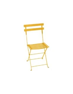 Chaise De Jardin Bistro Pliante En Métal Miel