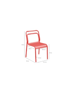 Chaise De Jardin EOS Empilable En Aluminium - Bleu Nuit