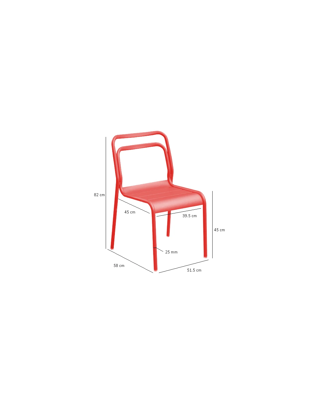 Chaise De Jardin EOS Empilable En Aluminium - Tournesol 3 Chaise De Jardin EOS Empilable En Aluminium - Tournesol