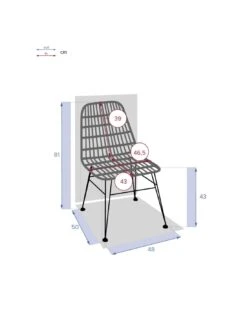 Chaise De Jardin Lambada Sésame - Métal Et Résine -Salon De Jardin chaise de jardin lambada sesame metal et resine 3
