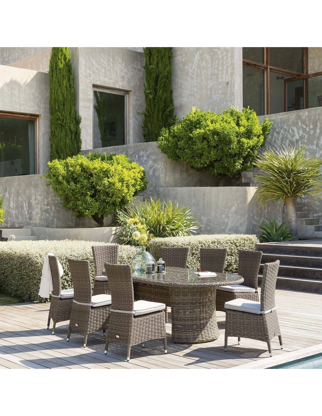 Chaise De Jardin Mooréa - Aluminium Et Résine Tressée - Terre D'ombre 10 Chaise De Jardin Mooréa - Aluminium Et Résine Tressée - Terre D'ombre – Image 8