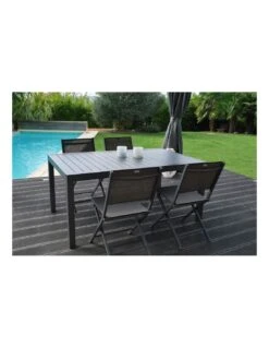 Salon De Jardin -Salon De Jardin chaise de jardin pliante censo anthracite mwh 7
