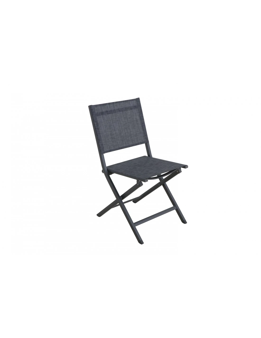 Chaise De Jardin Pliante Censo - Aluminium Toile PVC - Anthracite Chiné 3 Chaise De Jardin Pliante Censo - Aluminium Toile PVC - Anthracite Chiné