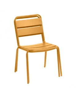 Salon De Jardin -Salon De Jardin chaise phuket empilable ocre 1