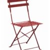 Chaise Pliante Cuba Métal - Rouge -Salon De Jardin chaise pliante cuba metal coloris au choix 9