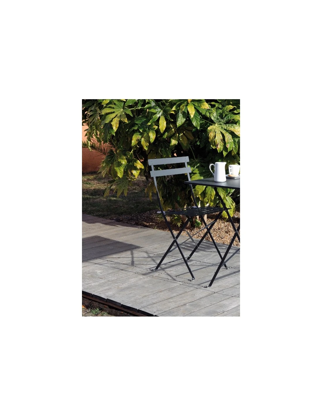 Chaise Pliante Cuba Métal - Gris 4 Chaise Pliante Cuba Métal - Gris – Image 2