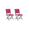 Chaise Pliante Élégance - Aluminium Grey - Grey / Framboise 2 Chaise Pliante Élégance - Aluminium Grey - Grey / Framboise -Salon De Jardin chaise pliante elegance aluminium grey