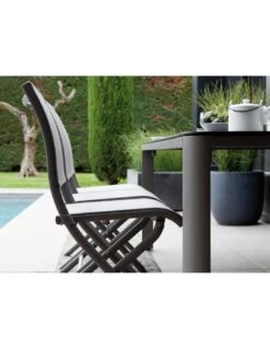 Chaise Pliante Élégance - Aluminium Grey - Grey / BB -Salon De Jardin chaise pliante elegance aluminium grey 4