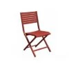 Chaise Pliante Lucca - Aluminium - Rouge -Salon De Jardin chaise pliante lucca aluminium coloris au choix