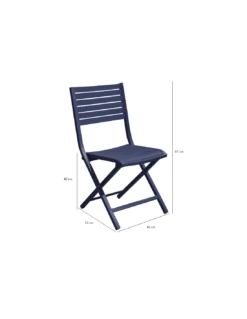 Chaise Pliante Lucca - Aluminium - Blanc