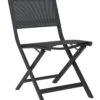 Chaise Pliante Nils - Graphite Textilène Gris Argent -Salon De Jardin chaise pliante nils plusieurs coloris 2