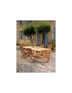 Chaise Pliante Rias En Bois De Teck FSC -Salon De Jardin chaise pliante rias en bois de teck fsc proloisirs 5