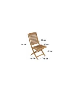 Chaise Pliante Rias En Bois De Teck FSC -Salon De Jardin chaise pliante rias en bois de teck fsc proloisirs 8