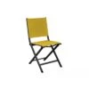 Chaise Pliante Thema En Aluminium Et Toile TPEP - Graphite / Moutarde 2 Chaise Pliante Thema En Aluminium Et Toile TPEP - Graphite / Moutarde -Salon De Jardin chaise pliante thema en aluminium et toile tpep 3