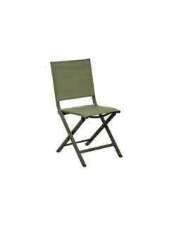 Salon De Jardin 32 Chaise Pliante Thema En Aluminium Et Toile TPEP - Vert