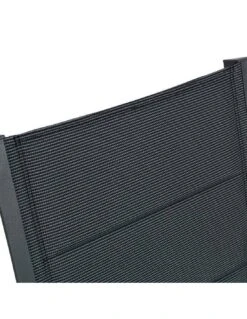Fauteuil De Jardin Allure Empilable - Aluminium Et Texaline Matelassée - Graphite / Poivre -Salon De Jardin fauteuil de jardin allure empilable aluminium et texaline matelassee graphite poivre 3