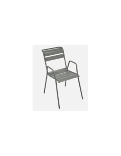 Fauteuil De Jardin Bridge Monceau Empilable Métal - Romarin