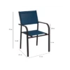 Fauteuil De Jardin Duca Empilable - Aluminium Et Toile - Graphite / Bleu -Salon De Jardin fauteuil de jardin duca empilable aluminium et toile 2