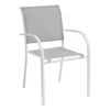 Fauteuil De Jardin Piazza - Aluminium Blanc - Galet / Blanc -Salon De Jardin fauteuil de jardin piazza aluminium blanc galet blanc