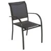 Fauteuil De Jardin Piazza Empilable - Aluminium Graphite - Graphite / Anthracite -Salon De Jardin fauteuil de jardin piazza empilable aluminium graphite graphite anthracite