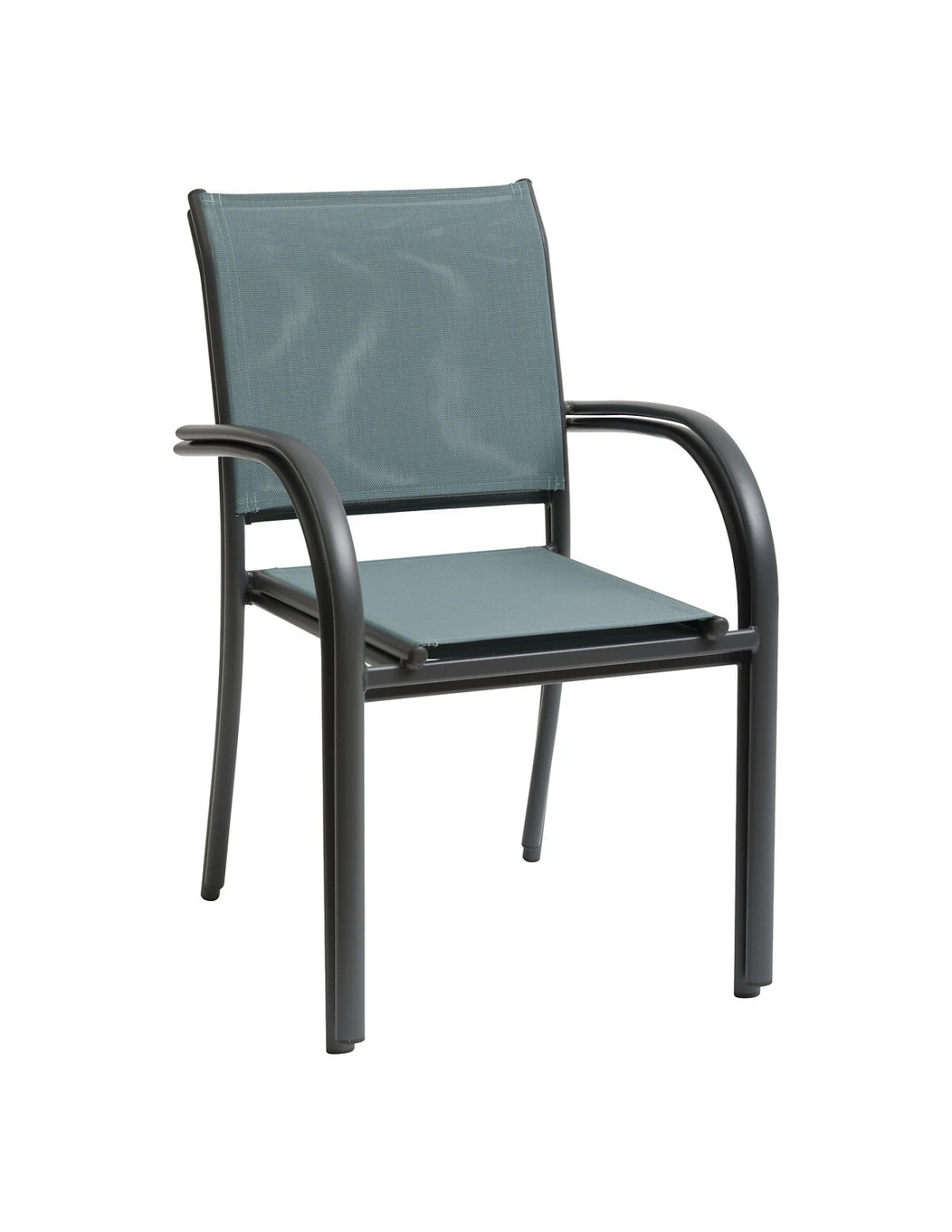 Fauteuil De Jardin Piazza Empilable - Aluminium Graphite - Graphite / Jade 4 Fauteuil De Jardin Piazza Empilable - Aluminium Graphite - Graphite / Jade – Image 2