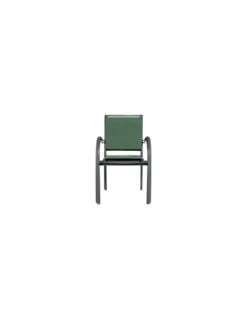 Fauteuil De Jardin Piazza Empilable - Aluminium Graphite - Graphite / Olive -Salon De Jardin fauteuil de jardin piazza empilable aluminium graphite graphite olive 2