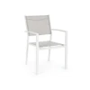 Fauteuil Empilable - Aluminium Blanc Cloud -Salon De Jardin fauteuil empilable aluminium blanc cloud