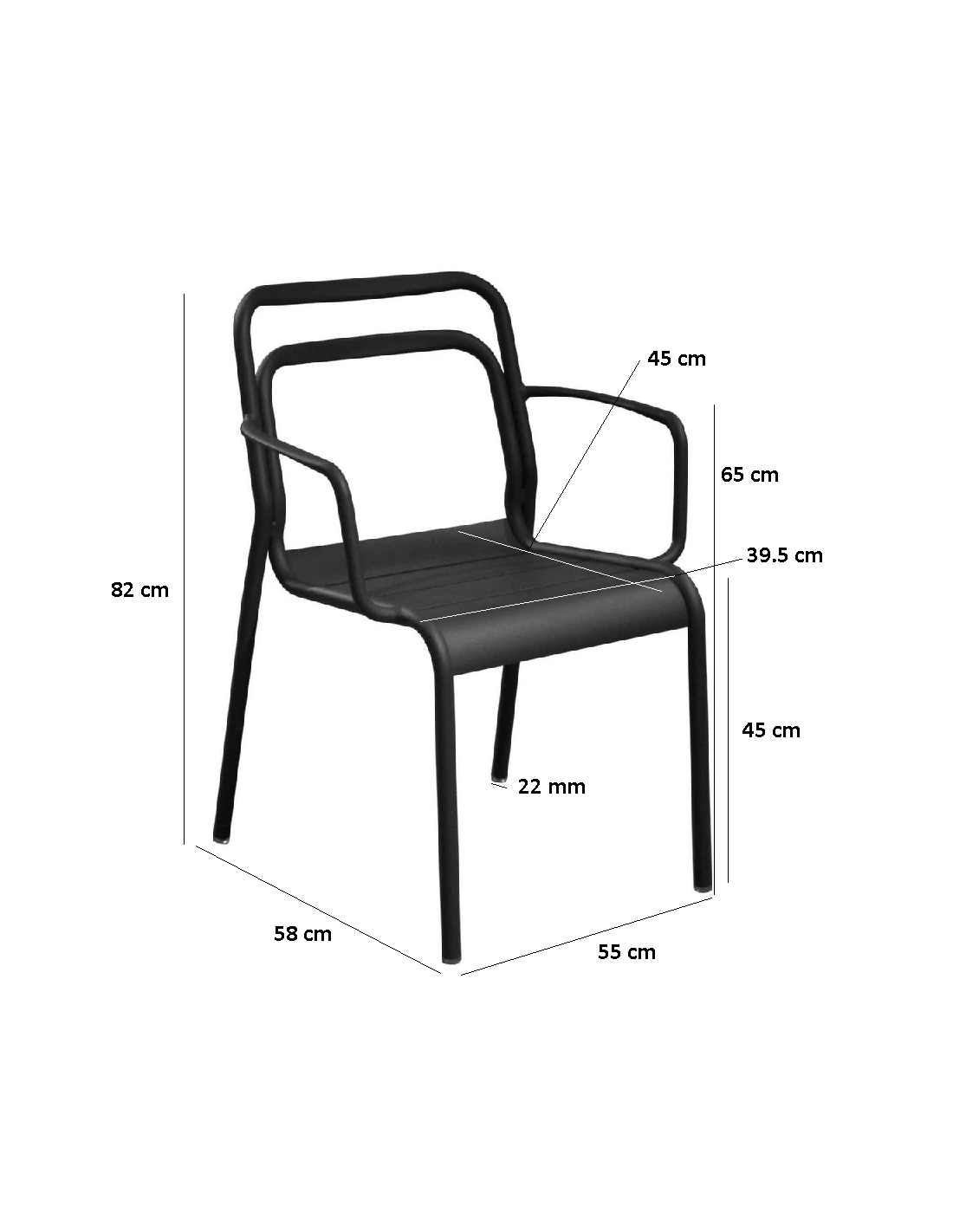 Fauteuil EOS Empilable En Aluminium - Rouge 4 Fauteuil EOS Empilable En Aluminium - Rouge – Image 2