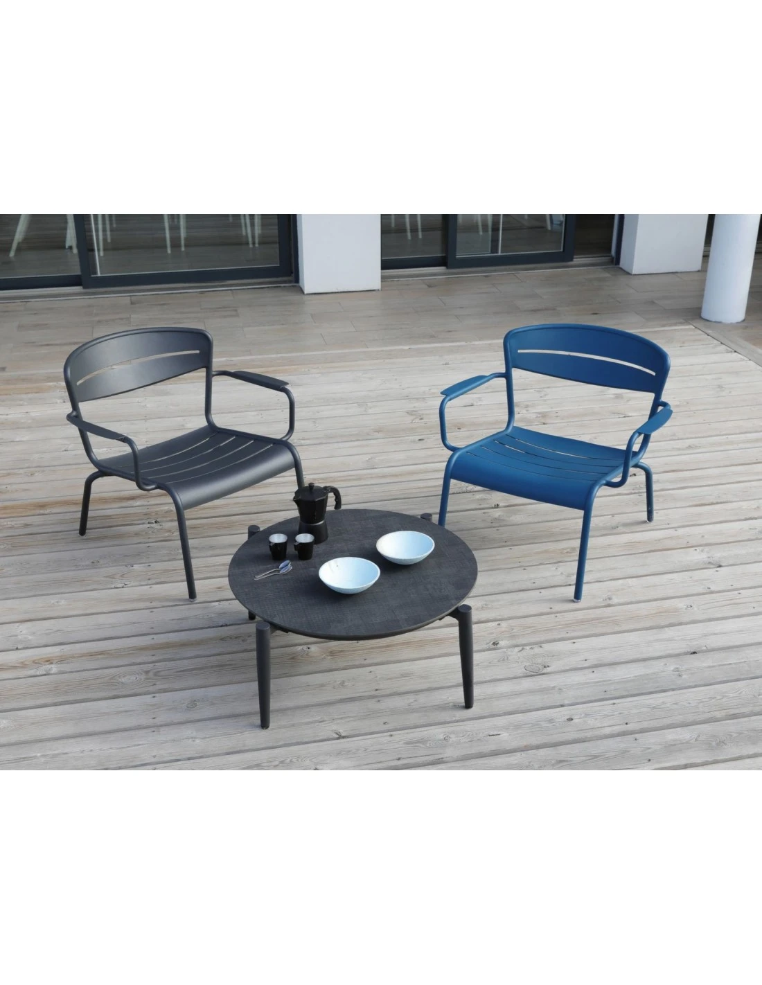 Fauteuil Lounge Haora En Aluminium Coloris Au Choix - Océo - Bleu 5 Fauteuil Lounge Haora En Aluminium Coloris Au Choix - Océo - Bleu – Image 3