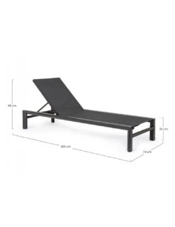 Lit De Soleil Skipper Aluminium Anthracite -Salon De Jardin lit de soleil skipper anthracite 4