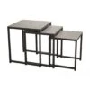 Lot De 3 Tables GIGOGNE En Aluminium Grey -Salon De Jardin lot de 3 tables gigogne en aluminium grey