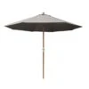 Parasol Bois Ø300 Cm Ouverture à Manivelle En 3 Coloris - Gris 1 Parasol Bois Ø300 Cm Ouverture à Manivelle En 3 Coloris - Gris -Salon De Jardin parasol bois o300 cm ouverture a manivelle 3 coloris proloisirs