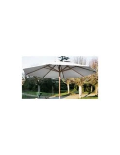 Parasol Bois Ø300 Cm Ouverture à Manivelle En 3 Coloris - Ecru -Salon De Jardin parasol bois o300 cm ouverture a manivelle 3 coloris proloisirs 6