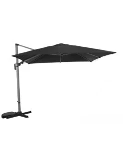 Parasol Déporté 3x3 M LB Heat Transfert Effet Bois - Heat Bois Flotte / Gris