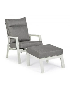 Pouf Ottoman Kledi Aluminium Gris Lunar -Salon De Jardin pouf ottoman kledi aluminium gris lunar 4