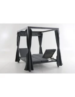 Relax Daybed Venio En Aluminium Anthracite - 2 Bains De Soleil Côte à Côte