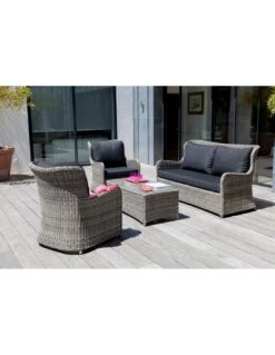 Salon De Jardin Denver - Aluminium Et Résine Tressée -Salon De Jardin salon de jardin denver aluminium et resine tressee 2